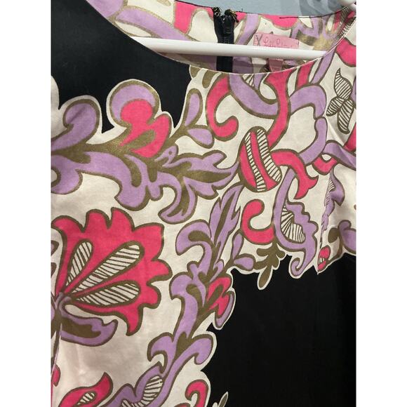 Lilly Pulitzer Womens Shauna Tunic Dress Size 12 Black Pink Formal Beachy Resort - Picture 7 of 10
